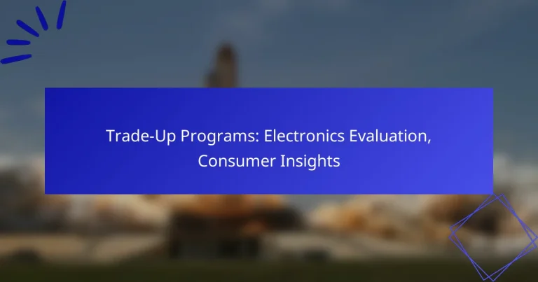 Trade-Up Programs: Electronics Evaluation, Consumer Insights