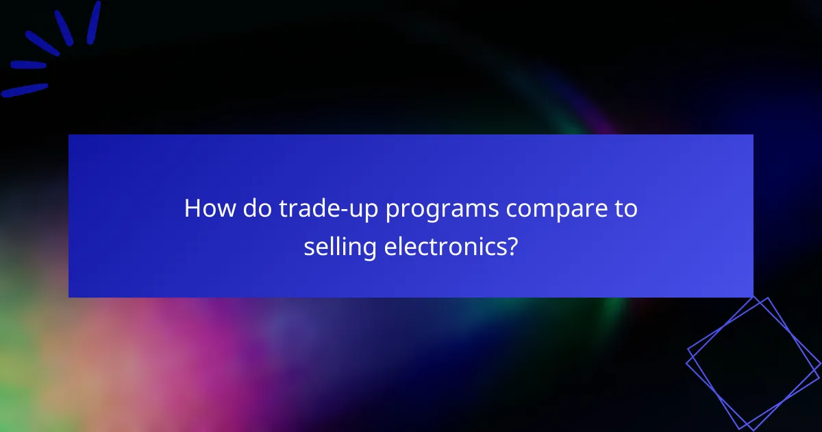 How do trade-up programs compare to selling electronics?