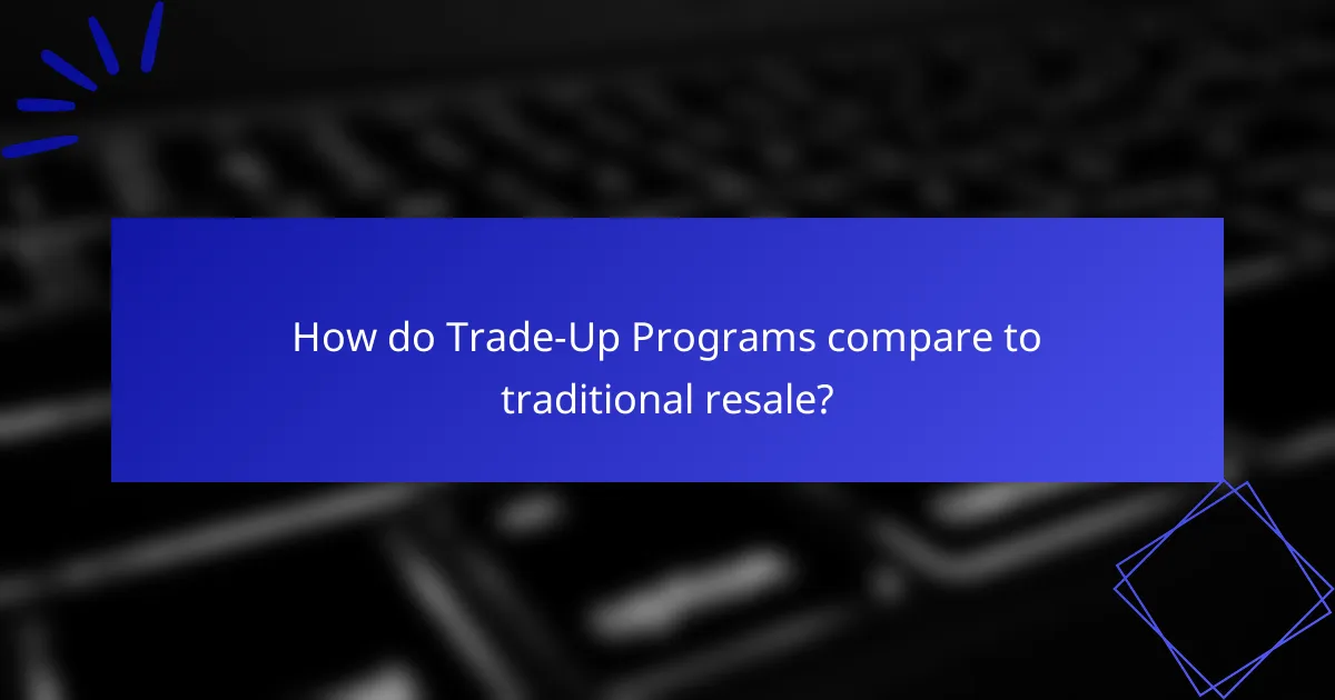 How do Trade-Up Programs compare to traditional resale?