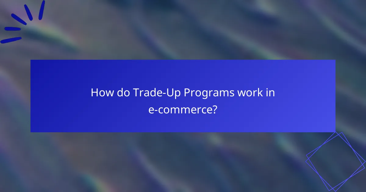How do Trade-Up Programs work in e-commerce?
